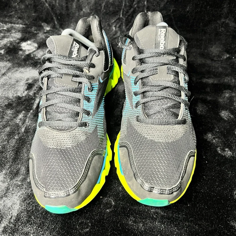 Reebok ZigLite Electrify‎ Womens 10 Running Shoes Black Blue Athletic Sneakers
